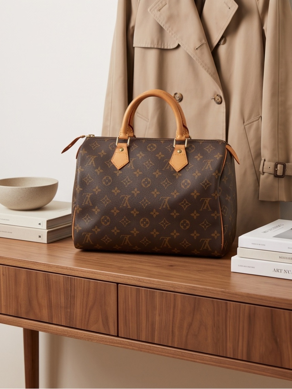 Authentic Louis Vuitton Brown Monogram Speedy 30